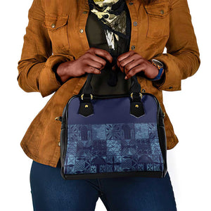 Yoruba Adire Eleko Patterns Shoulder Handbag Indigo Vintage
