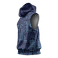 Yoruba Adire Eleko Patterns Sleeveless Hoodie Indigo Vintage - African Pride