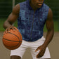 Yoruba Adire Eleko Patterns Sleeveless Zip Hoodie Indigo Vintage - African Pride