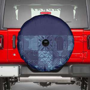Yoruba Adire Eleko Patterns Spare Tire Cover Indigo Vintage