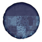 Yoruba Adire Eleko Patterns Spare Tire Cover Indigo Vintage