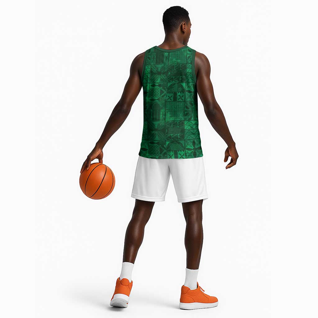 Nigeria Yoruba Adire Patterns Basketball Jersey Proud To Be Naija - African Pride