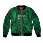 Nigeria Yoruba Adire Patterns Bomber Jacket Proud To Be Naija