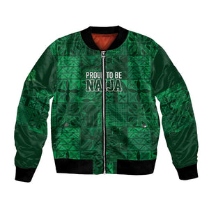 Nigeria Yoruba Adire Patterns Bomber Jacket Proud To Be Naija