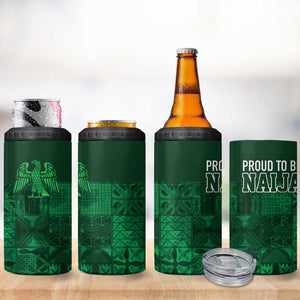 Nigeria Yoruba Adire Patterns 4 in 1 Can Cooler Tumbler Proud To Be Naija