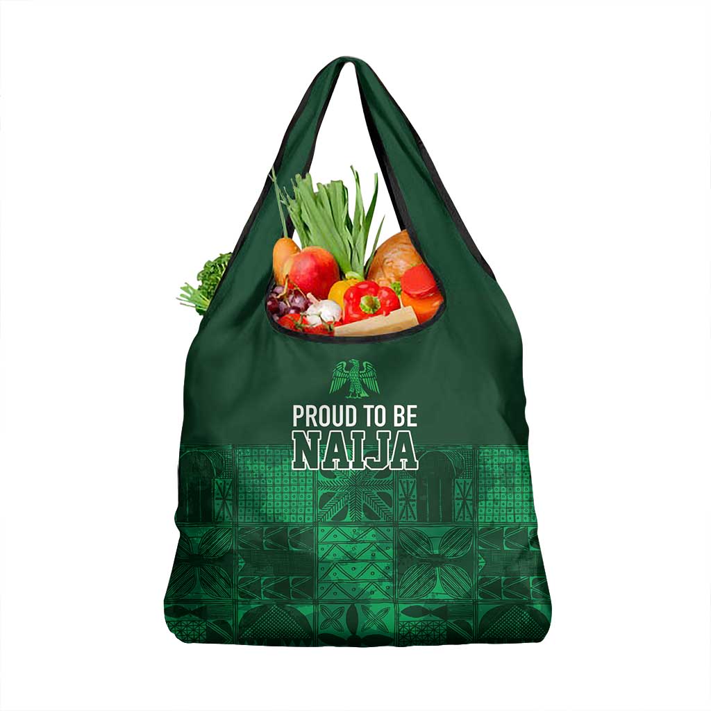 Nigeria Yoruba Adire Patterns Grocery Bag Proud To Be Naija