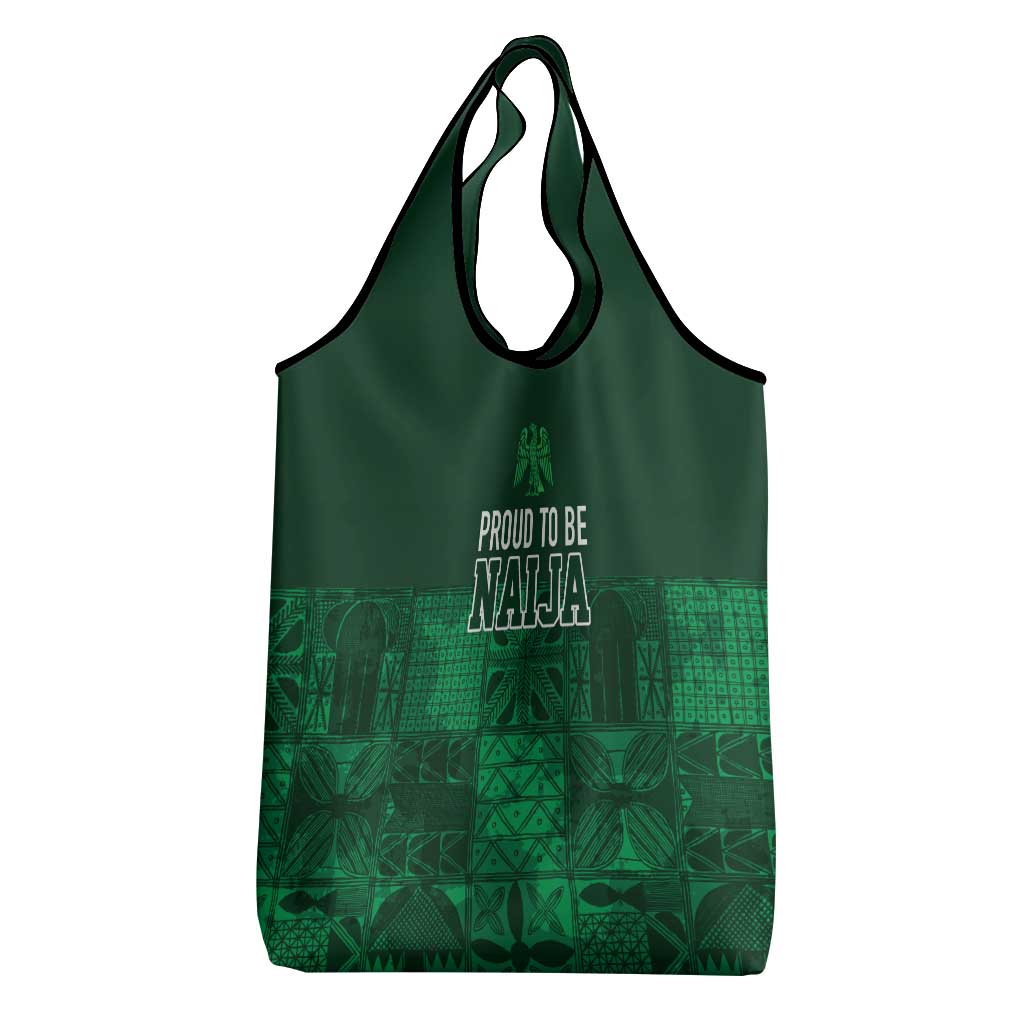Nigeria Yoruba Adire Patterns Grocery Bag Proud To Be Naija