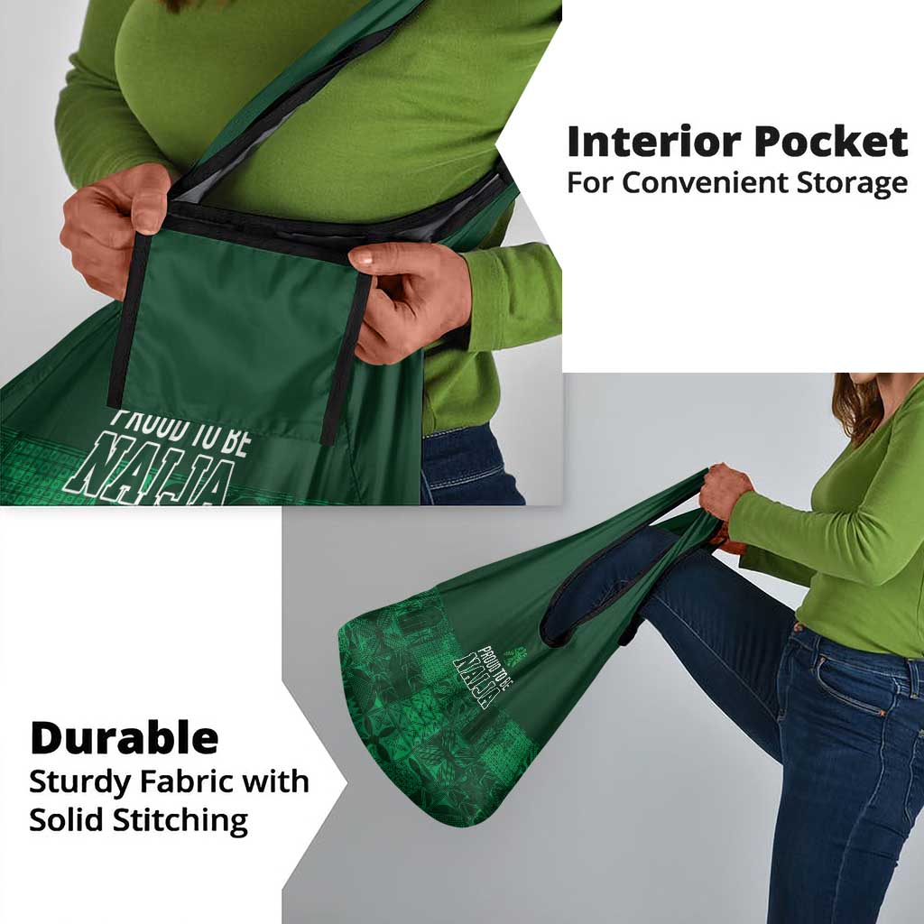 Nigeria Yoruba Adire Patterns Grocery Bag Proud To Be Naija