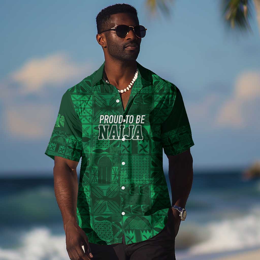 Nigeria Yoruba Adire Patterns Hawaiian Shirt Proud To Be Naija