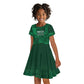 Nigeria Yoruba Adire Patterns Kid Short Sleeve Dress Proud To Be Naija