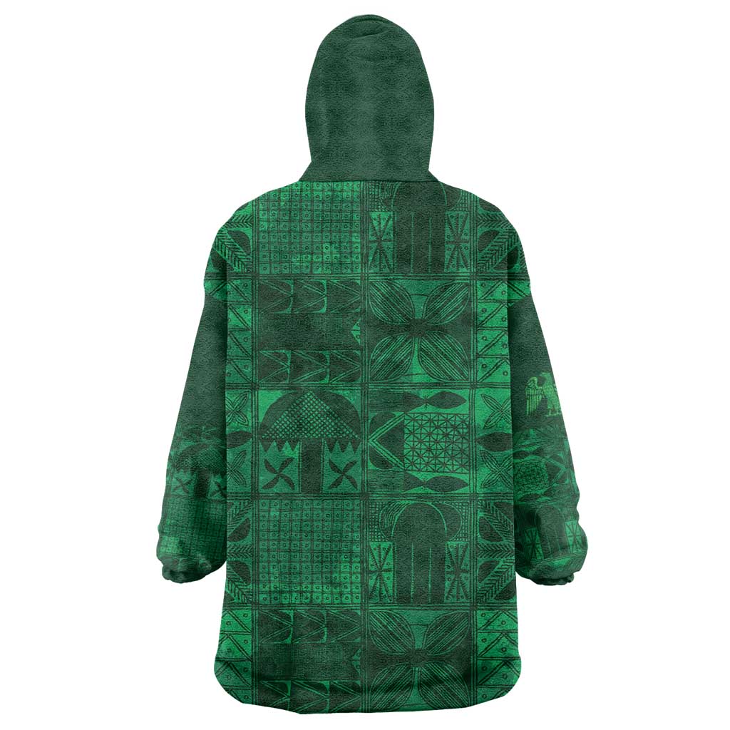 Nigeria Yoruba Adire Patterns Kid Wearable Blanket Hoodie Proud To Be Naija
