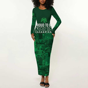 Nigeria Yoruba Adire Patterns Long Sleeve Bodycon Dress Proud To Be Naija