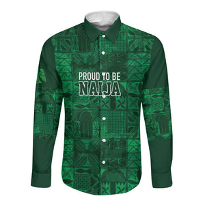 Nigeria Yoruba Adire Patterns Long Sleeve Button Shirt Proud To Be Naija