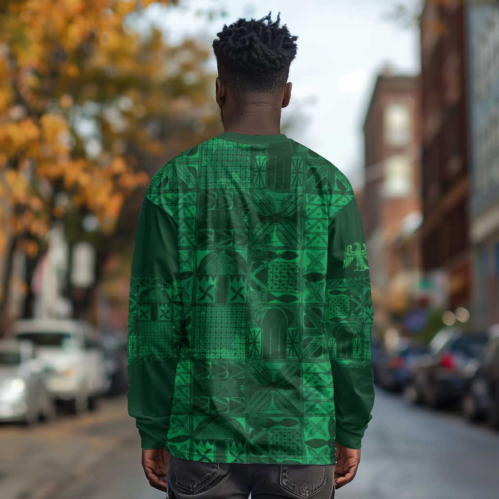 Nigeria Yoruba Adire Patterns Long Sleeve Shirt Proud To Be Naija