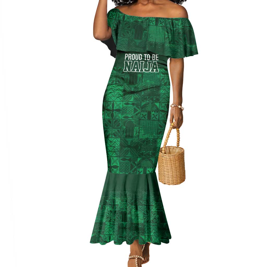 Nigeria Yoruba Adire Patterns Mermaid Dress Proud To Be Naija