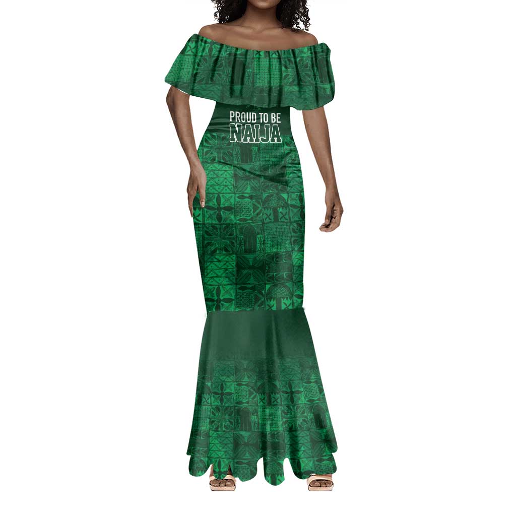 Nigeria Yoruba Adire Patterns Mermaid Dress Proud To Be Naija