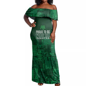 Nigeria Yoruba Adire Patterns Off Shoulder Maxi Dress Proud To Be Naija