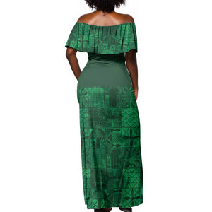 Nigeria Yoruba Adire Patterns Off Shoulder Maxi Dress Proud To Be Naija