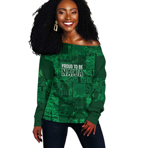 Nigeria Yoruba Adire Patterns Off Shoulder Sweater Proud To Be Naija