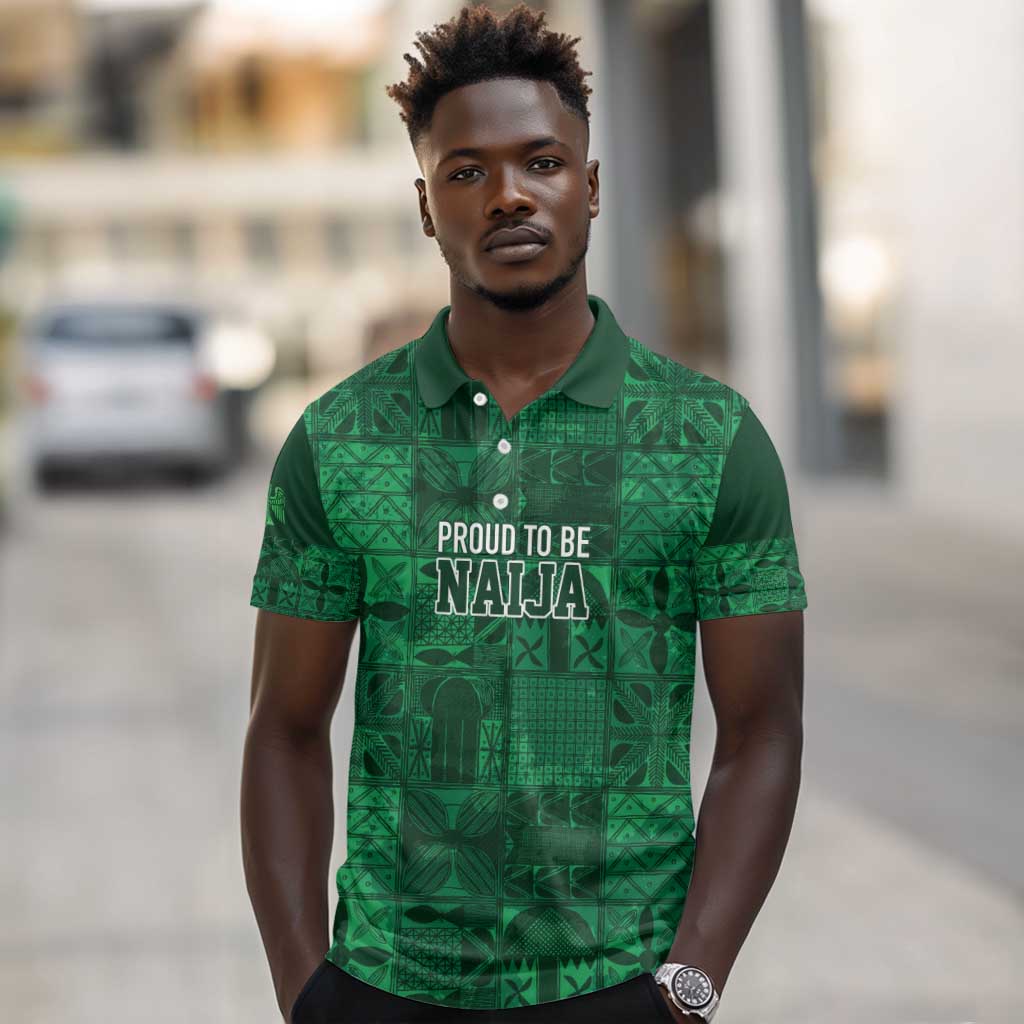 Nigeria Yoruba Adire Patterns Polo Shirt Proud To Be Naija