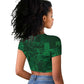 Nigeria Yoruba Adire Patterns Raglan Cropped T shirt Proud To Be Naija