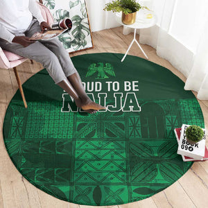 Nigeria Yoruba Adire Patterns Round Carpet Proud To Be Naija
