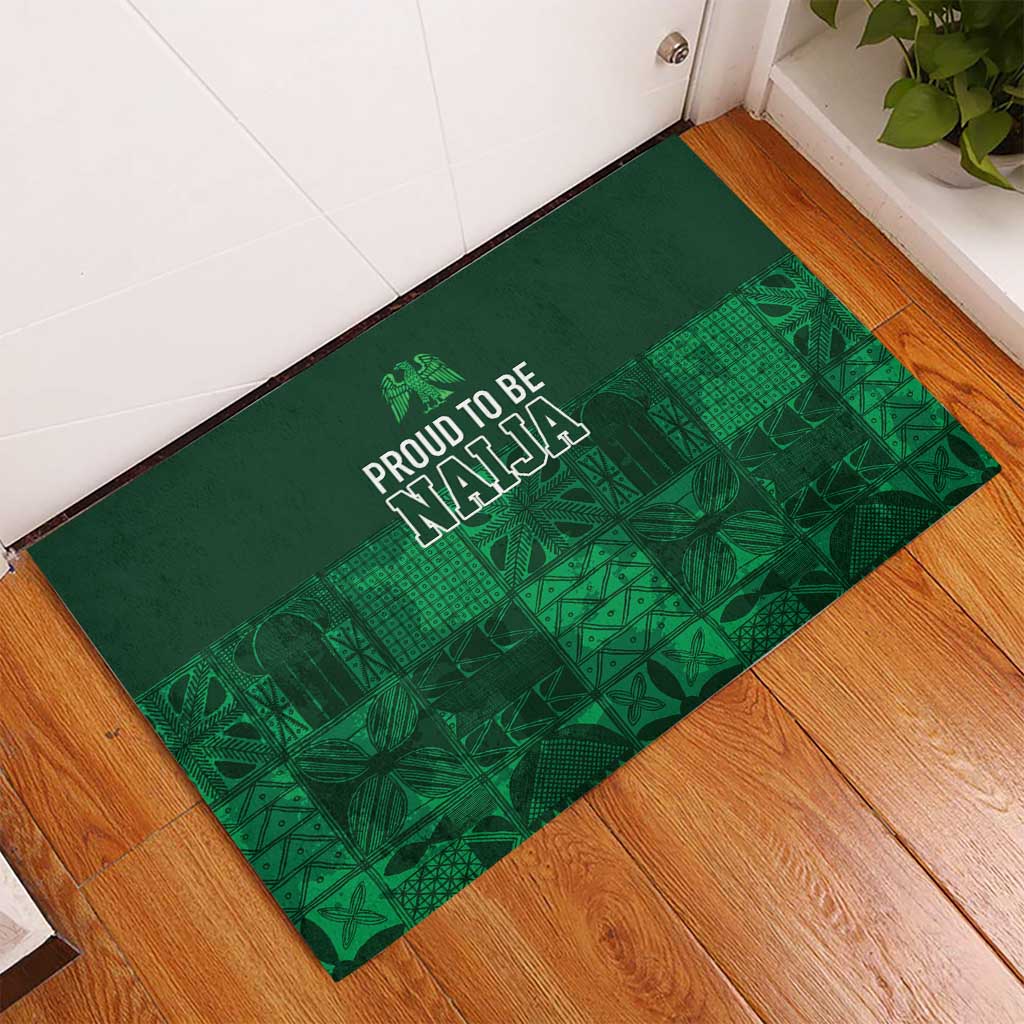 Nigeria Yoruba Adire Patterns Rubber Doormat Proud To Be Naija