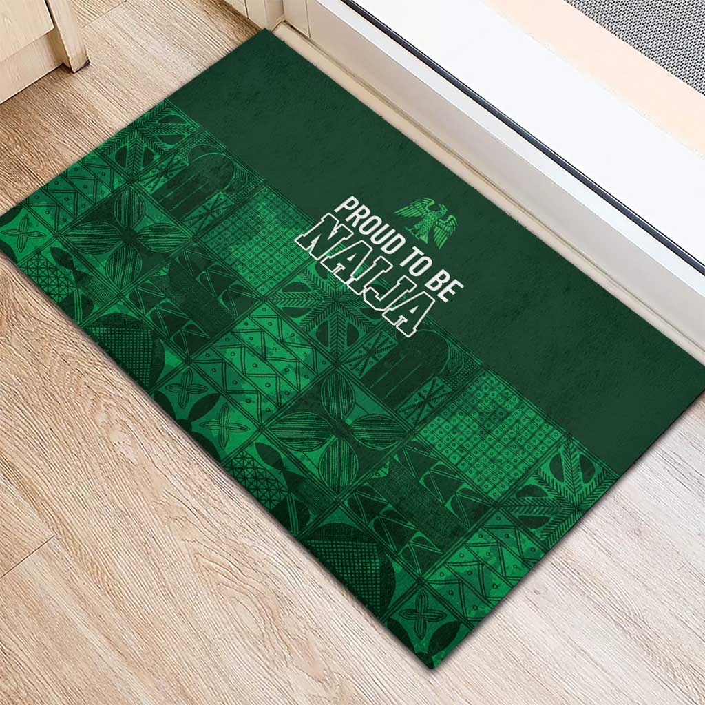 Nigeria Yoruba Adire Patterns Rubber Doormat Proud To Be Naija