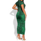 Nigeria Yoruba Adire Patterns Short Sleeve Bodycon Dress Proud To Be Naija