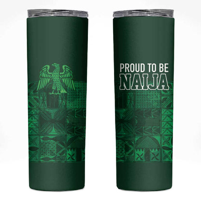 Nigeria Yoruba Adire Patterns Skinny Tumbler Proud To Be Naija