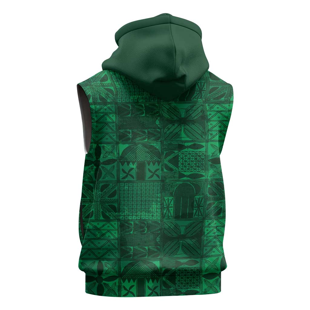 Nigeria Yoruba Adire Patterns Sleeveless Zip Hoodie Proud To Be Naija - African Pride