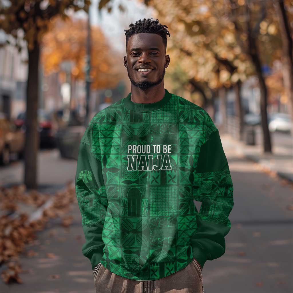 Nigeria Yoruba Adire Patterns Sweatshirt Proud To Be Naija