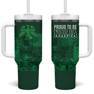 Nigeria Yoruba Adire Patterns Tumbler With Handle Proud To Be Naija
