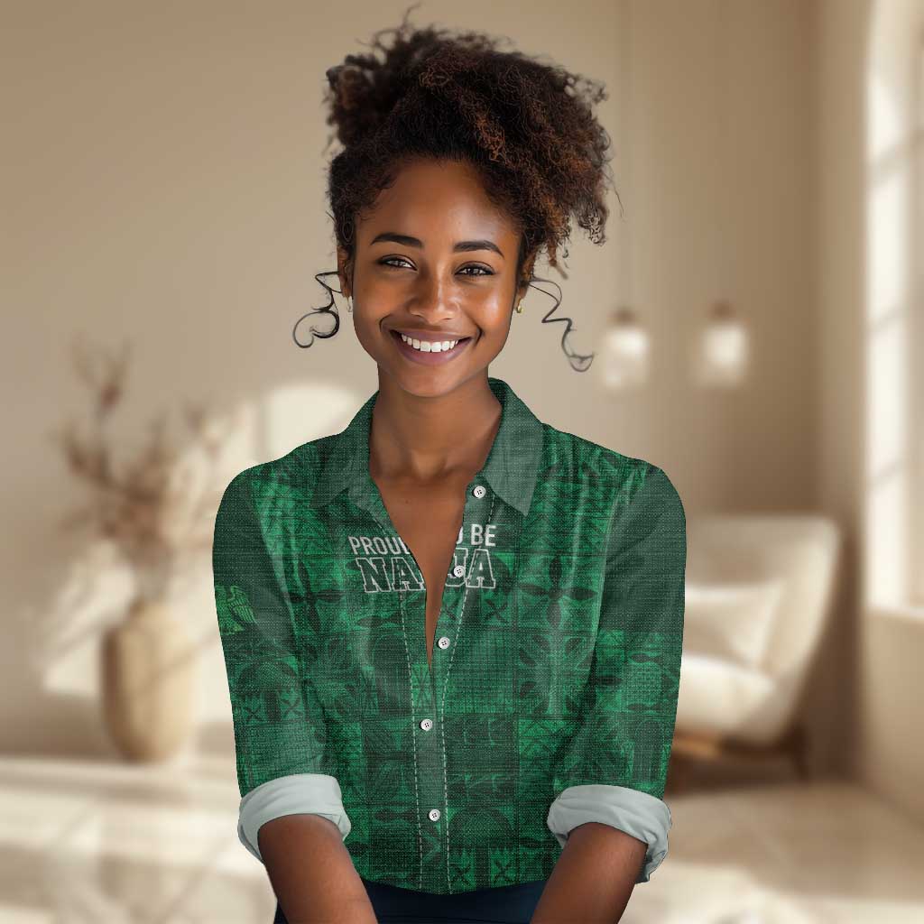 Nigeria Yoruba Adire Patterns Women Casual Shirt Proud To Be Naija