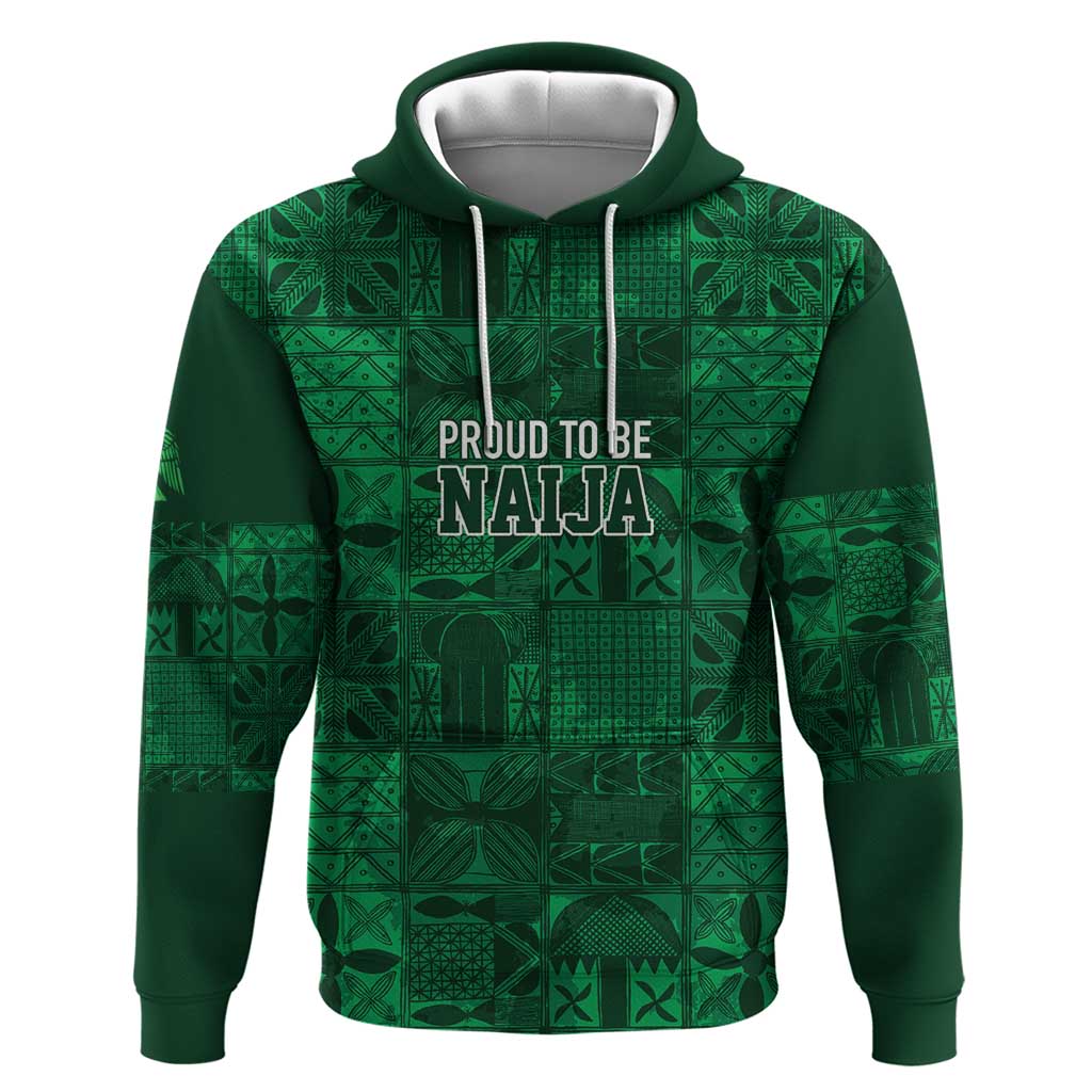Nigeria Yoruba Adire Patterns Zip Hoodie Proud To Be Naija