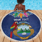 Pura Vida Costa Rica Personalized Beach Blanket Oxcart Ornate Inspired - African Pride