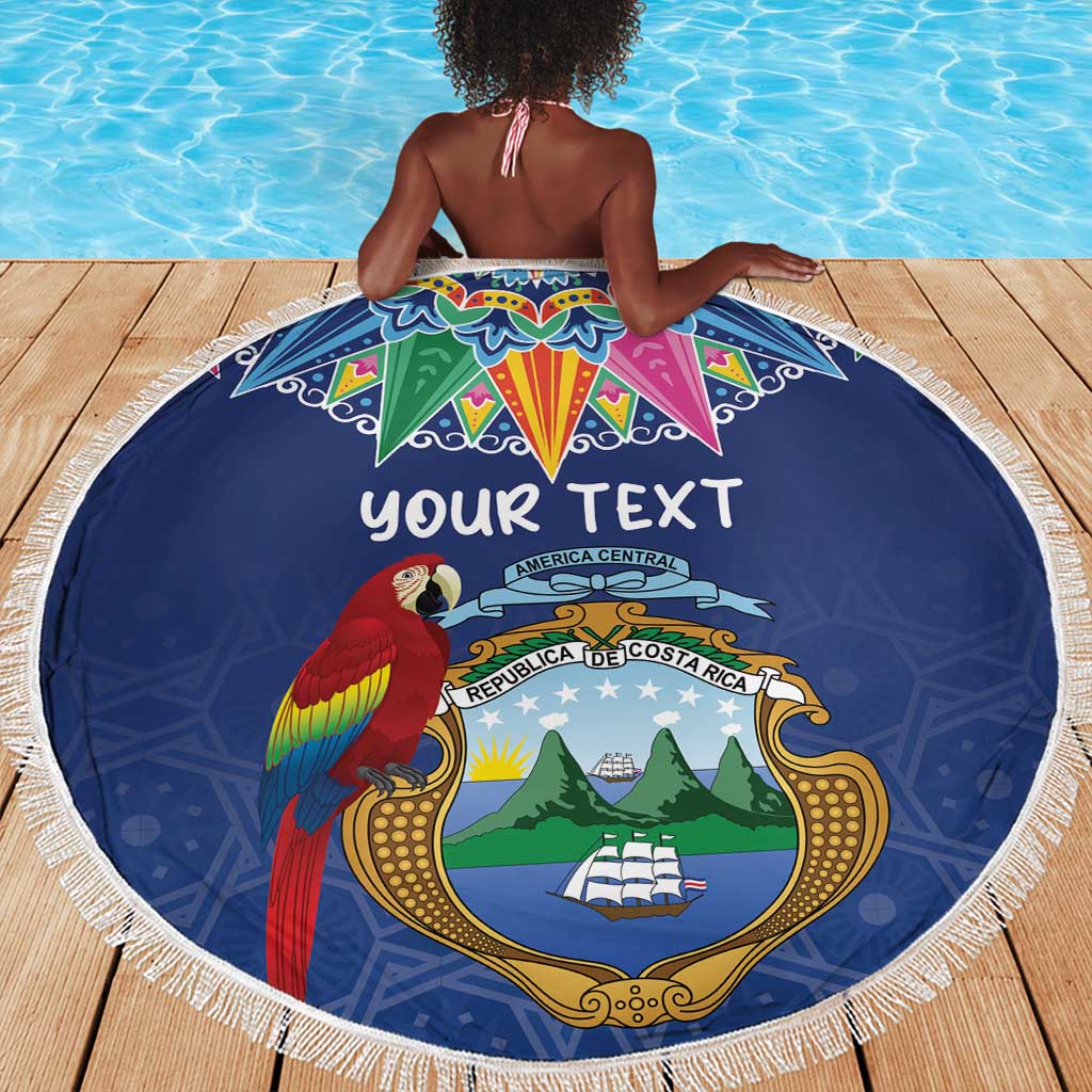 Pura Vida Costa Rica Personalized Beach Blanket Oxcart Ornate Inspired - African Pride