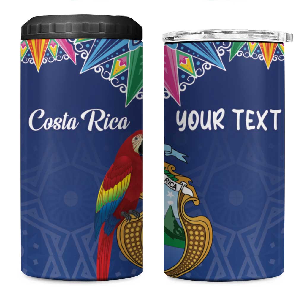 Pura Vida Costa Rica Personalized 4 in 1 Can Cooler Tumbler Oxcart Ornate Inspired - African Pride