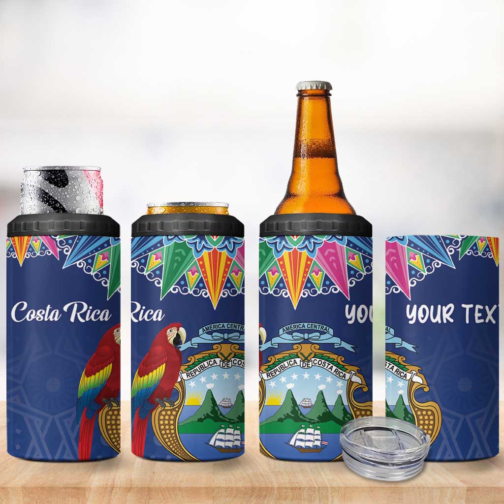 Pura Vida Costa Rica Personalized 4 in 1 Can Cooler Tumbler Oxcart Ornate Inspired - African Pride
