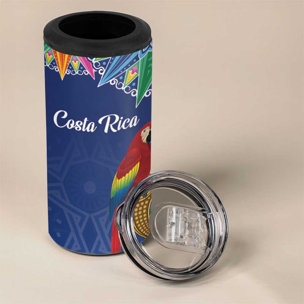Pura Vida Costa Rica Personalized 4 in 1 Can Cooler Tumbler Oxcart Ornate Inspired - African Pride