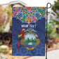 Pura Vida Costa Rica Personalized Garden Flag Oxcart Ornate Inspired - African Pride