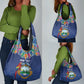 Pura Vida Costa Rica Personalized Grocery Bag Oxcart Ornate Inspired - African Pride