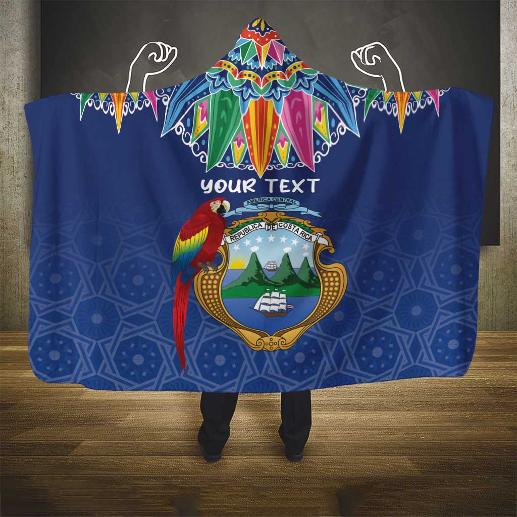 Pura Vida Costa Rica Personalized Hooded Blanket Oxcart Ornate Inspired - African Pride