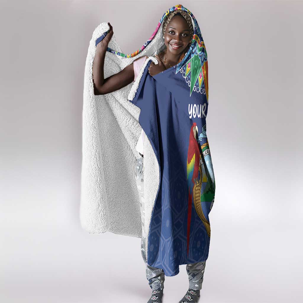 Pura Vida Costa Rica Personalized Hooded Blanket Oxcart Ornate Inspired - African Pride