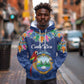 Pura Vida Costa Rica Personalized Hoodie Oxcart Ornate Inspired - African Pride