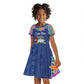 Pura Vida Costa Rica Personalized Kid Short Sleeve Dress Oxcart Ornate Inspired - African Pride