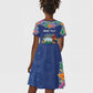 Pura Vida Costa Rica Personalized Kid Short Sleeve Dress Oxcart Ornate Inspired - African Pride