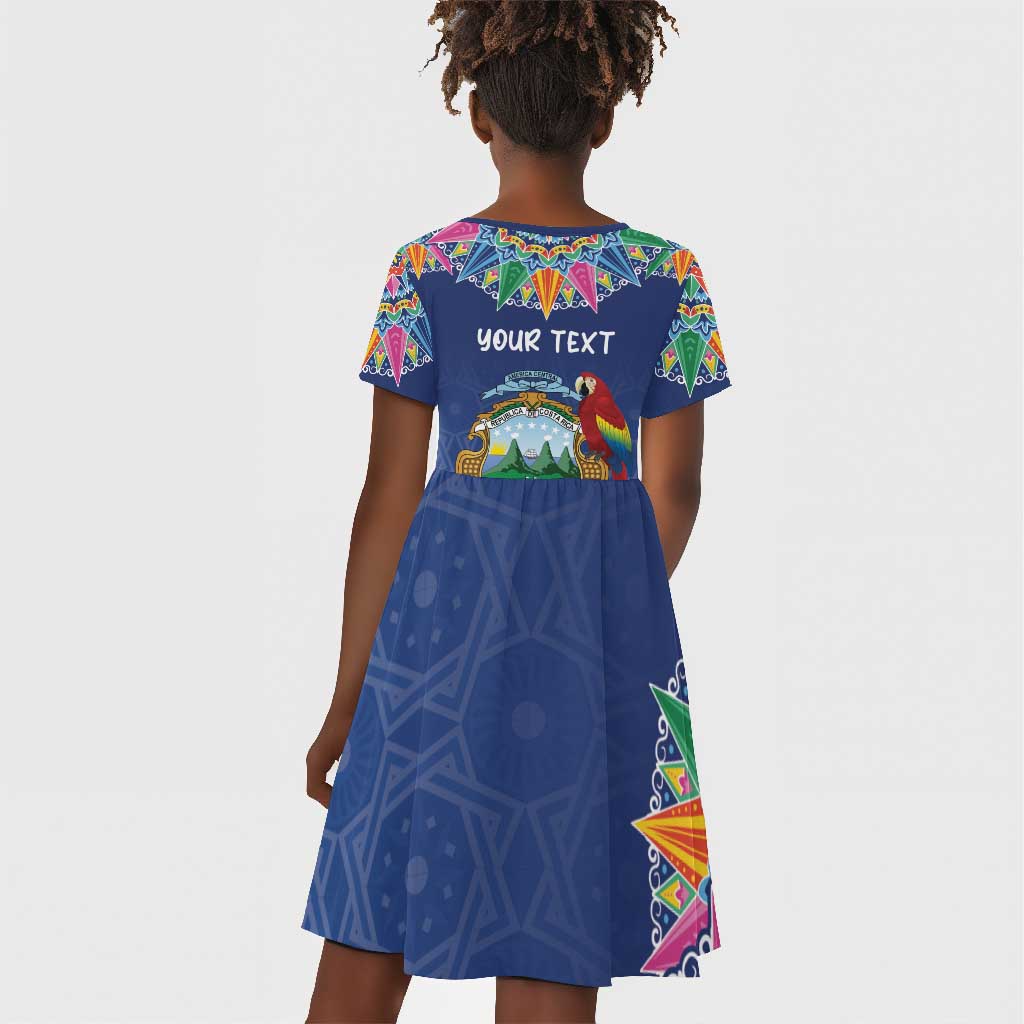 Pura Vida Costa Rica Personalized Kid Short Sleeve Dress Oxcart Ornate Inspired - African Pride