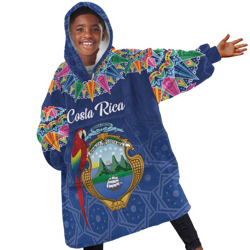 Pura Vida Costa Rica Personalized Kid Wearable Blanket Hoodie Oxcart Ornate Inspired - African Pride