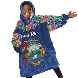 Pura Vida Costa Rica Personalized Kid Wearable Blanket Hoodie Oxcart Ornate Inspired - African Pride